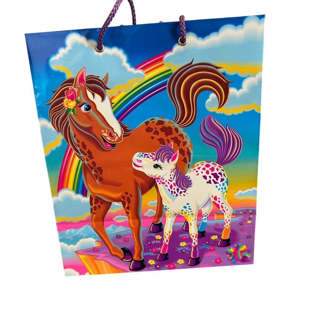 Lisa Frank Vintage Gift Bag Rainbow Chaser & Lollipop w/ Name Tag - Picture 4 of 5
